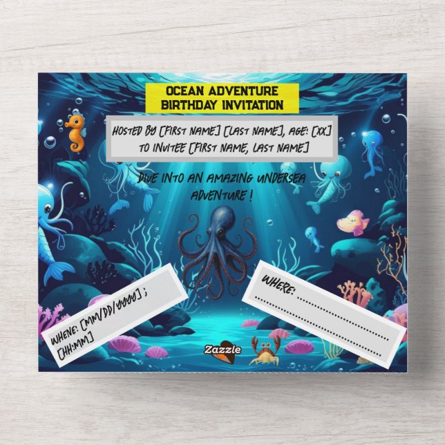 All in One Wedding Invite (Front)