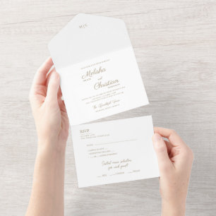 All in One Wedding Invite for a wildflower wedding