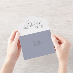 All in One Wedding Invite Minimalist Modern.