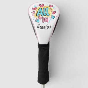"All In" Personalized Graffiti-Style Golf Head Cover