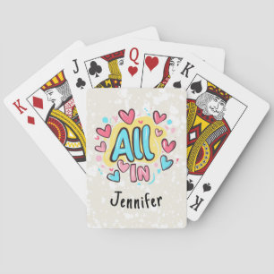 "All In" Personalized Graffiti-Style Playing Cards