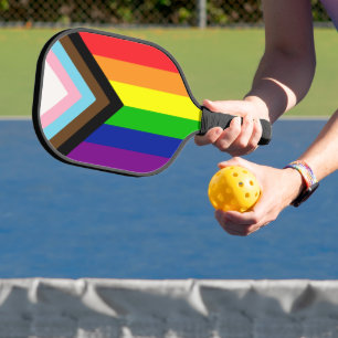 ALL INCLUSIVE RAINBOW LGBTQIA+ PICKLEBALL PADDLE