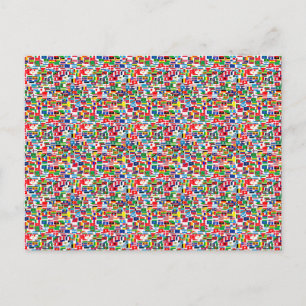 All International Flags Postcard