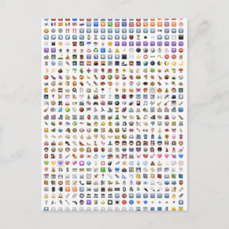 All iPhone / iOS emojis Postcard