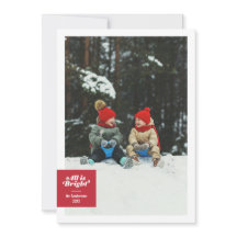 All Is Bright Bold Red Chequerboard Festive