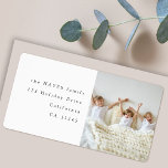 All is Bright Modern Minimal Christmas Kids Photo Label<br><div class="desc">A stylish holiday photo freturn address label with classic typography "all is bright" in black on a clean simple white background. The photo and text can be easily customized for a personal touch. A simple, minimalist and contemporary christmas design to stand out this holiday season! The image shown is for...</div>