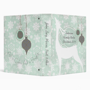All is Calm All is Bright Deer Christmas Binder
