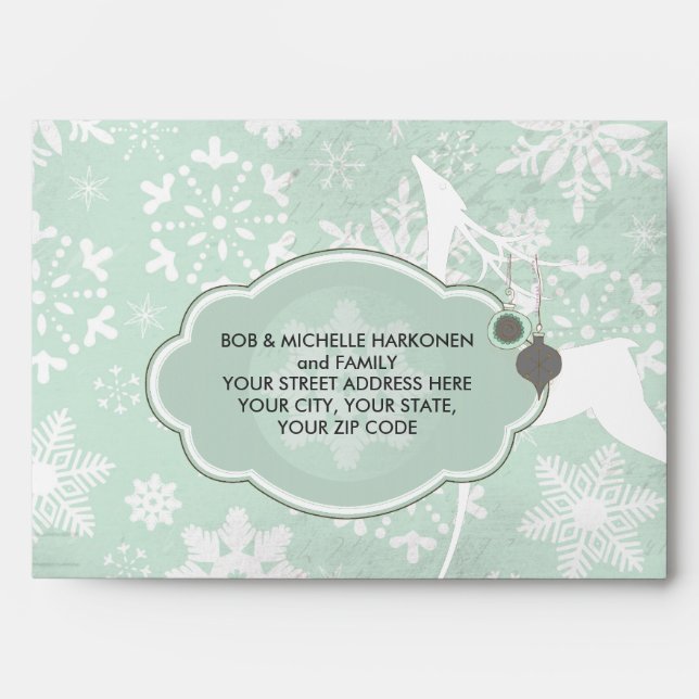 All is Calm All is Bright Deer Holiday Enveloppe (Devant)