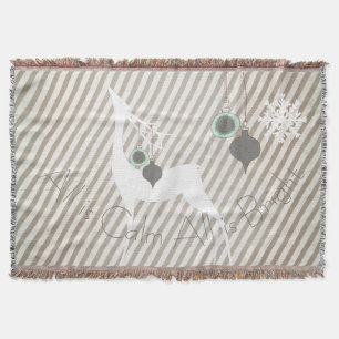 All is Calm All is Bright Deer Holiday Throw