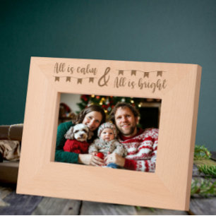 All Is Calm All Is Bright Etched Frames