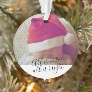 All Is Calm All Is Bright Personalized Christmas Ornament