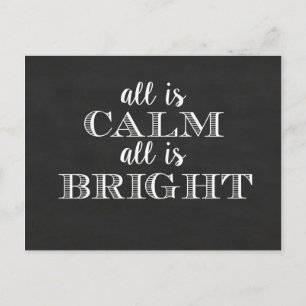 All is Calm All is Bright Postcard