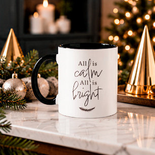 All Is Calm, All Is Bright Silent Night Christmas Mug