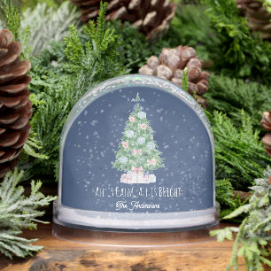 All is Calm  Family Christmas Photo Snow Globe