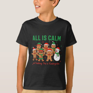 All Is Calm Just Kidding This Is Kindergarten Teac T-Shirt