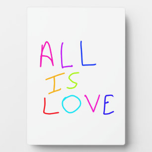 All is love rainbow colourful pride LGBTQ gay june Plaque