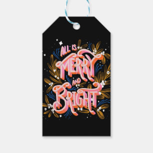 All is merry and bright gifts tag