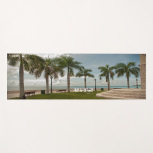All Is Well Ocean Tropical Palms Nature Inspired Yoga Mat