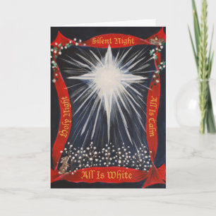 All is White Cotton Field Christmas Card