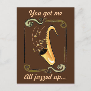 All Jazzed Up Valentine's Day Postcard