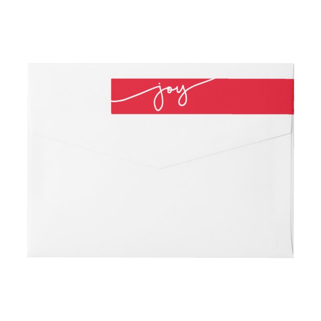 All Joy Modern Holiday Return Address Label (Back)