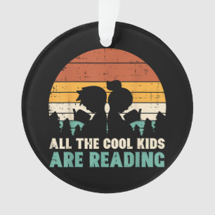 All Kids Are Reading Retro Read Book Lover Boys Gi Ornament
