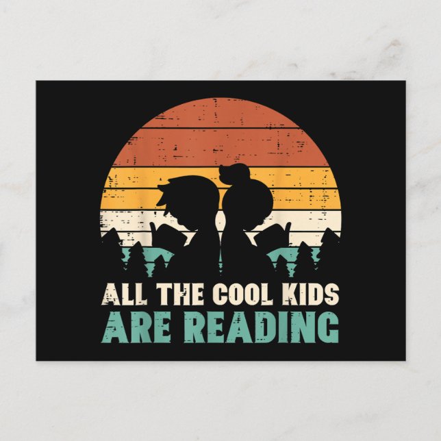 All Kids Are Reading Retro Read Book Lover Boys Gi Postcard (Front)