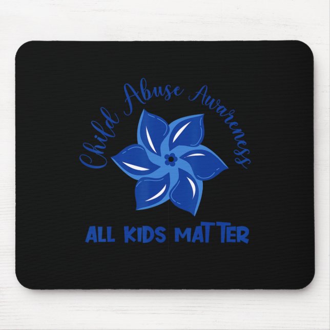 All Kids Matter Child Abuse Awareness Pinwheel  Mouse Pad (Front)