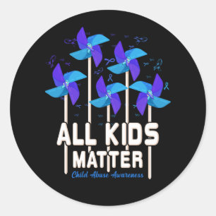 All Kids-Matter Pinwheel Child Abuse Prevention Aw Classic Round Sticker