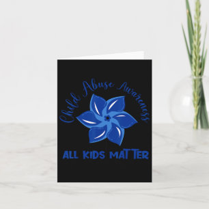 All Kids Problem Child Abuse Awareness Pinwheel  Card
