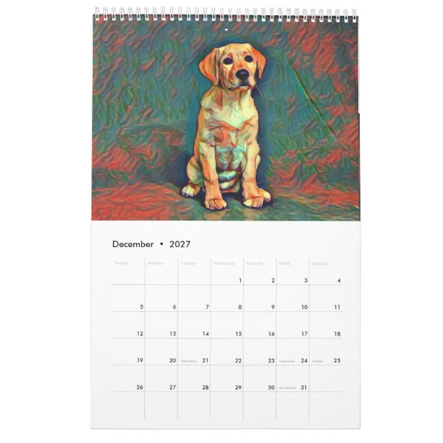 All Labradors Calendar (Dec 2027)