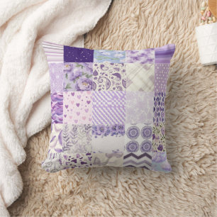 All Lavender Cheat Quilt Pattern 2025 Throw Pillow