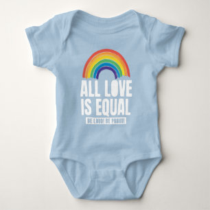 All Love Is Equal Pride LGBT Equal Rights Rainbow Baby Bodysuit