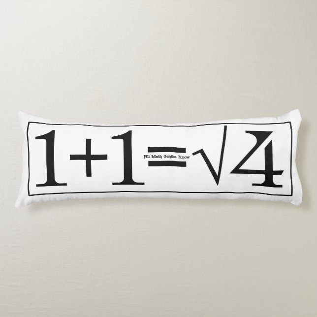 All Math Genius Know Body Pillow (Front)