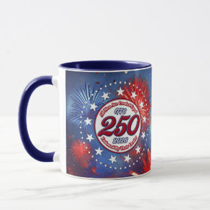  All Men Are Created Graphic Fireworks Burst White Mug