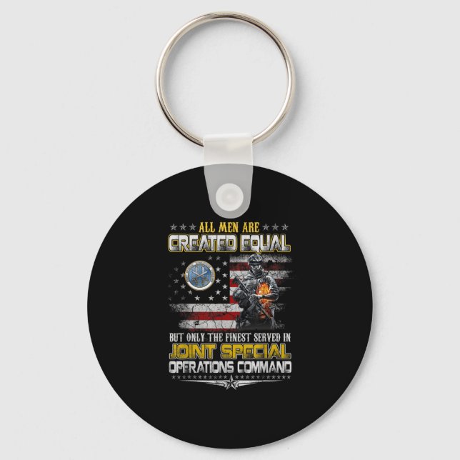 All Men Are D Equal Joint Special Operations Comma Keychain (Front)