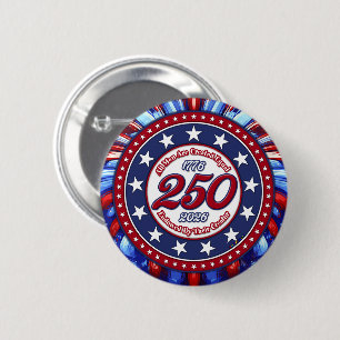 All Men Are Graphic Fireworks Red White Blue RWB 2 Inch Round Button