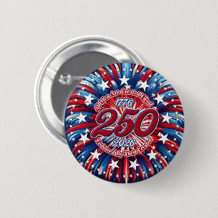 All Men Red White Blue Graphic Fireworks 2 Inch Round Button