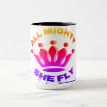 All Mighty She Fly Coffee Cup Multi-Coloured Desig