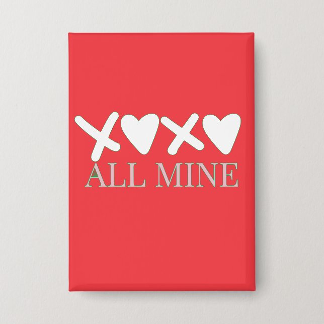 ALL MINE XOXO Valentine Shirt - Minimal Love Desig (Front)