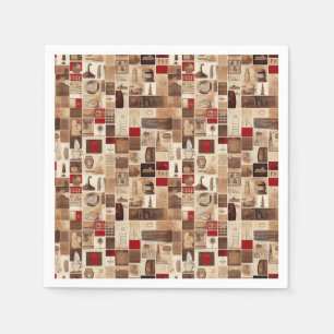 All My Coffee Patchwork Quilt Pattern No3 Napkin