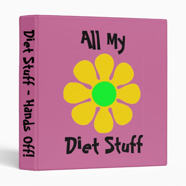 All My Diet Stuff Flower Binder (Front/Spine)