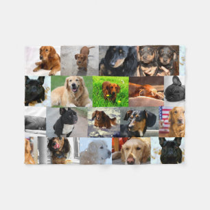 All My Dogs Fleece Blankets Add Photo
