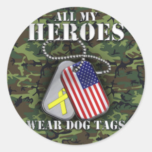 All My Heroes Wear Dog Tags - Camo