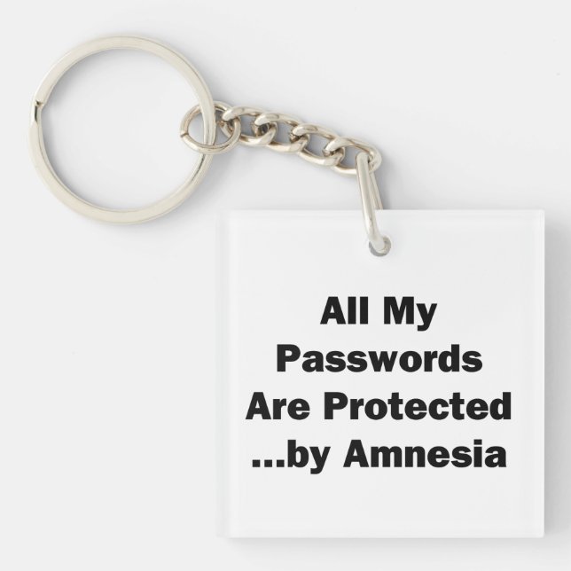 All My Passwords are Protected...by Amnesia Keychain (Front)