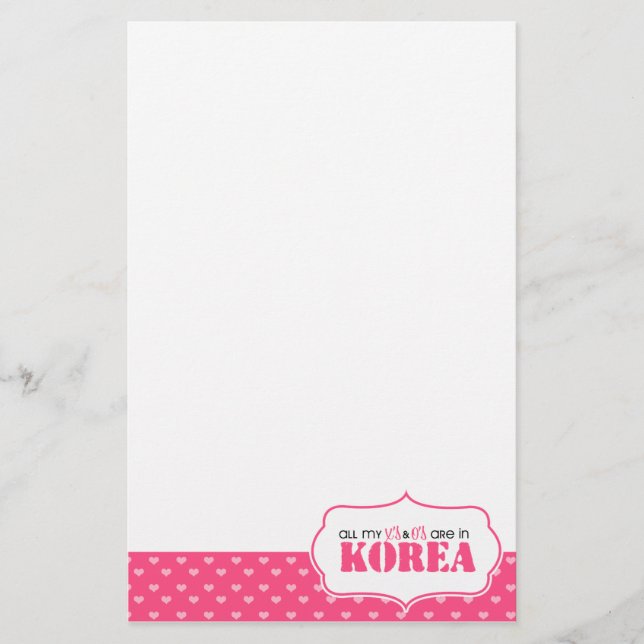 All my X's and O's are in Korea Stationery (Front)