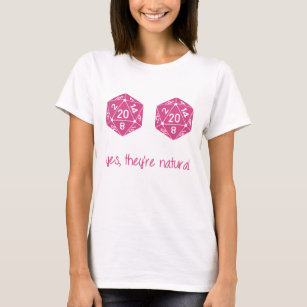 All Natural 20 Breasts Dice T-Shirt