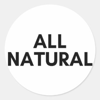all natural classic round sticker