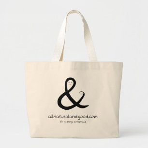 All Natural & Good Logo Large Tote Bag