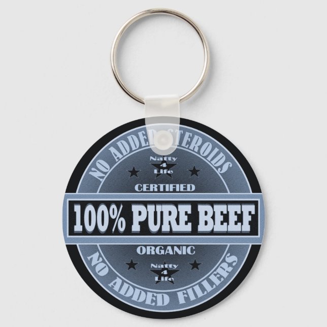 All Natural No Steroids Keychain (Front)